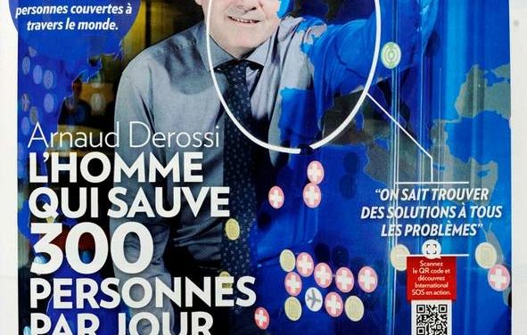 Arnaud Derossi, L’homme qui sauve 300 personnes par jour. Paris Match du 24 au 30 mars 2016. (2 pages).