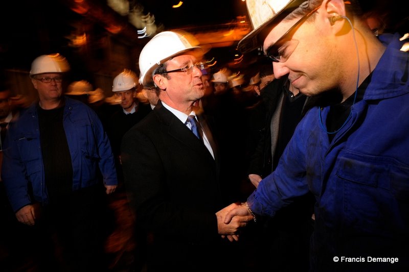 Présidentielle 2012 : A Gandrange, François Hollande et Martine Aubry, sur la piste des promesses de Sarkozy.