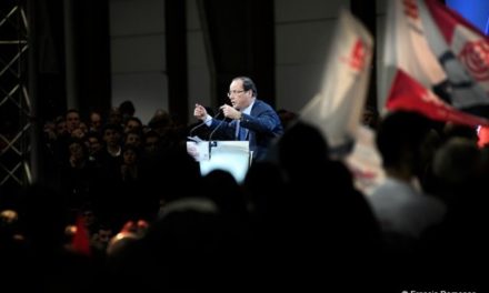 05/03/12. François Hollande, candidat a la présidentielle 2012, en déplacement en Lorraine.