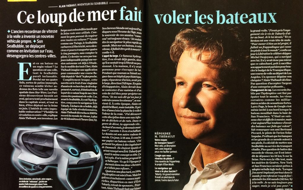 Alain Thebault, l’homme qui fait voler les bateaux . Magazine 01 Net du 1er au 14 février 2017.