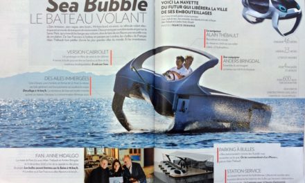 Sea Bubble  le bateau volant qui survolera la Seine et les fleuves du monde. Paris Match du 27 avril au 3 mai 2017.