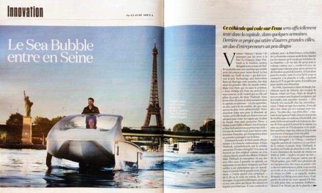 Le Sea Bubble entre en Seine (4 pages) : Magazine L’OBS du 21 au 27 juillet 2017