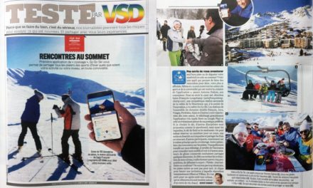 TESTÉ PAR VSD. Rencontres au sommet. (2 pages VSD N°2111 du 8 au 14/02/2018) L’application “GO GO SKI”…. on vous explique.